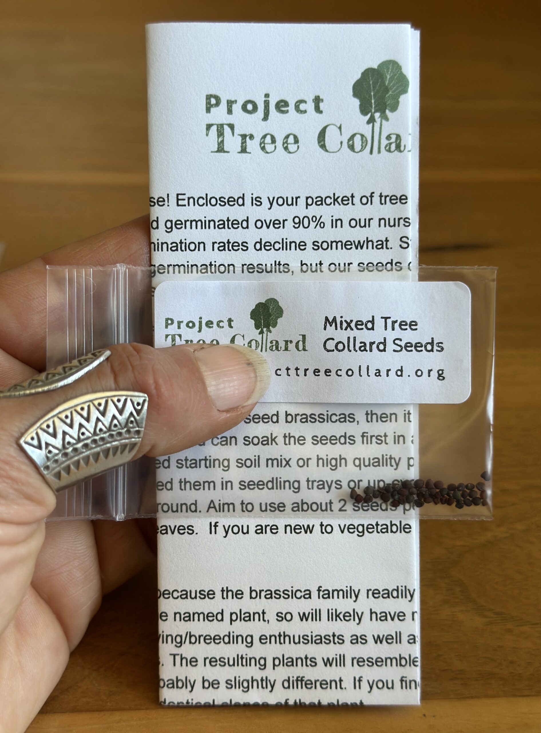 Mixed Tree Collard Seeds with Information Sheet