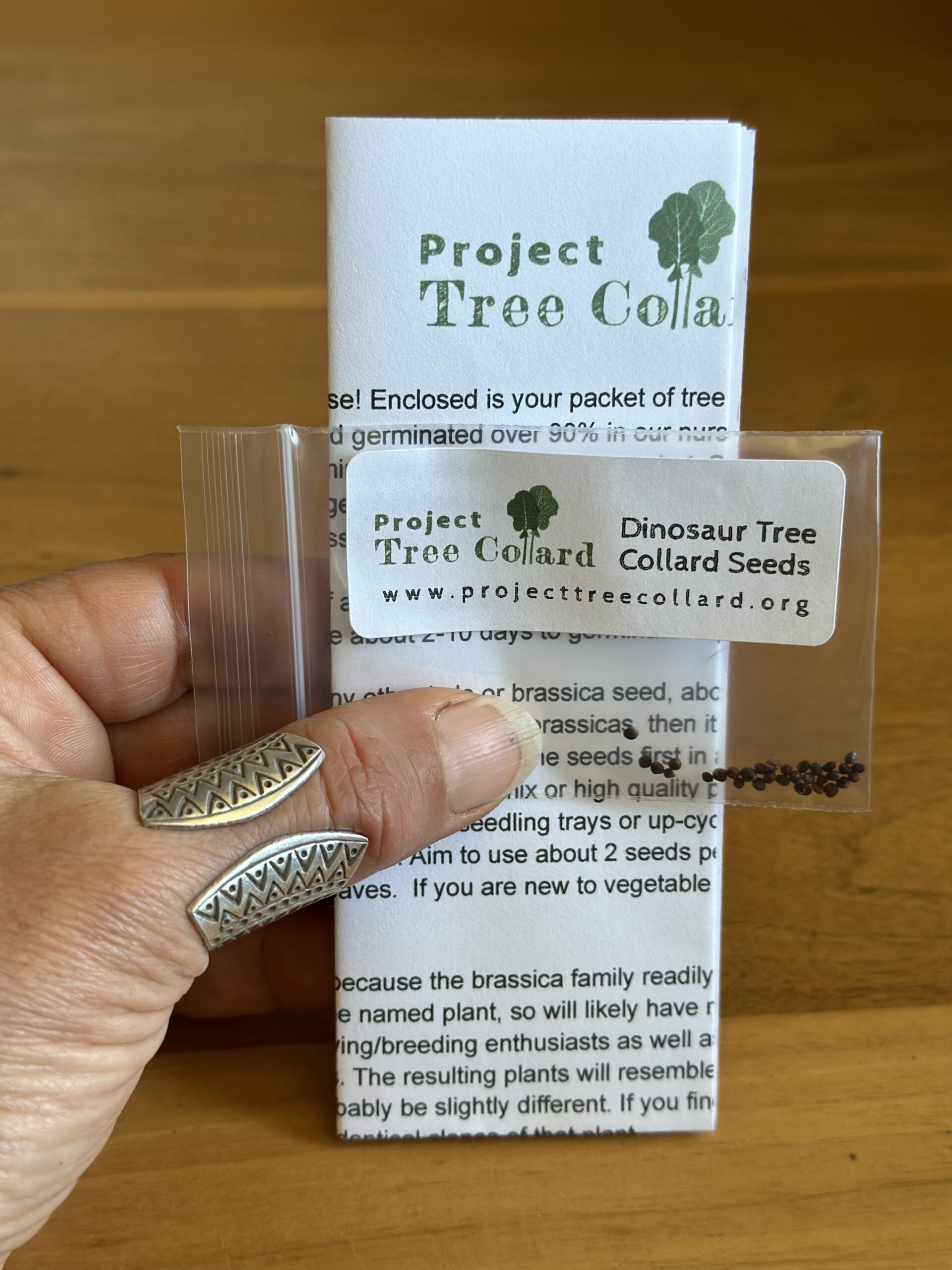 Dinosaur Tree Collard Seed Packet